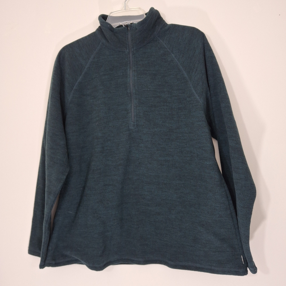 Eddie Bauer ladies quarter-zip performance pullover in a dark green, Size XL